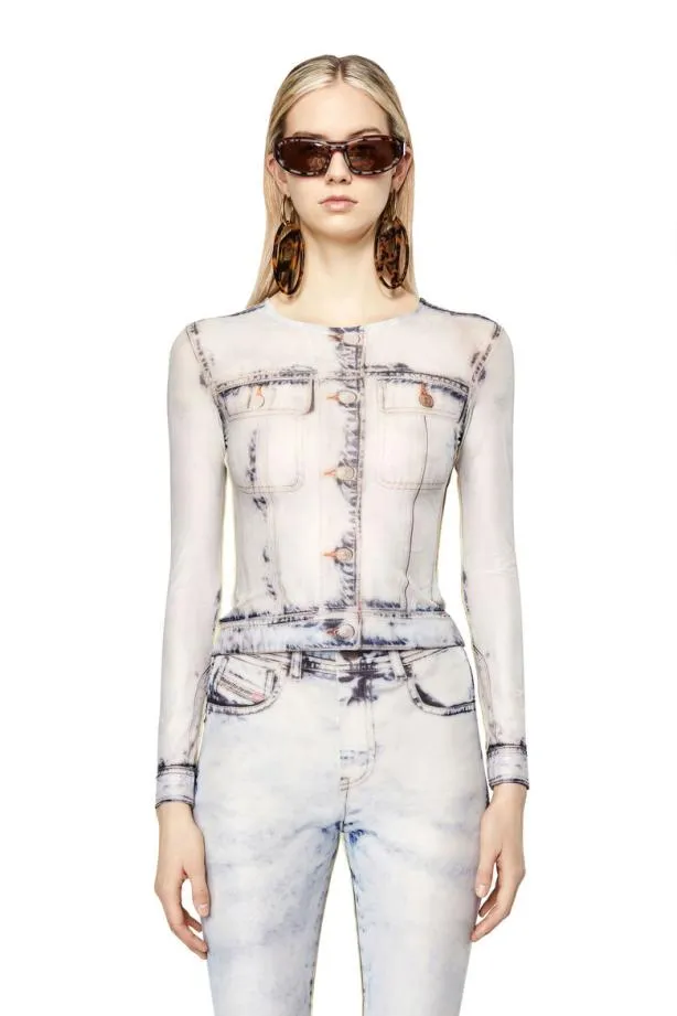 Diesel Tclaud2 White Women TShirts and Tops