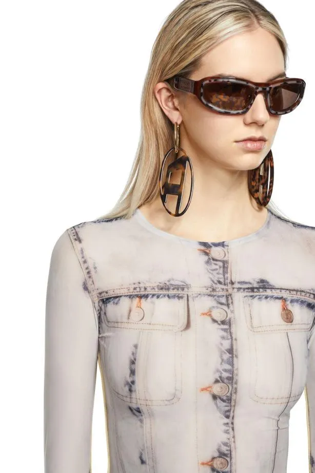 Diesel Tclaud2 White Women TShirts and Tops