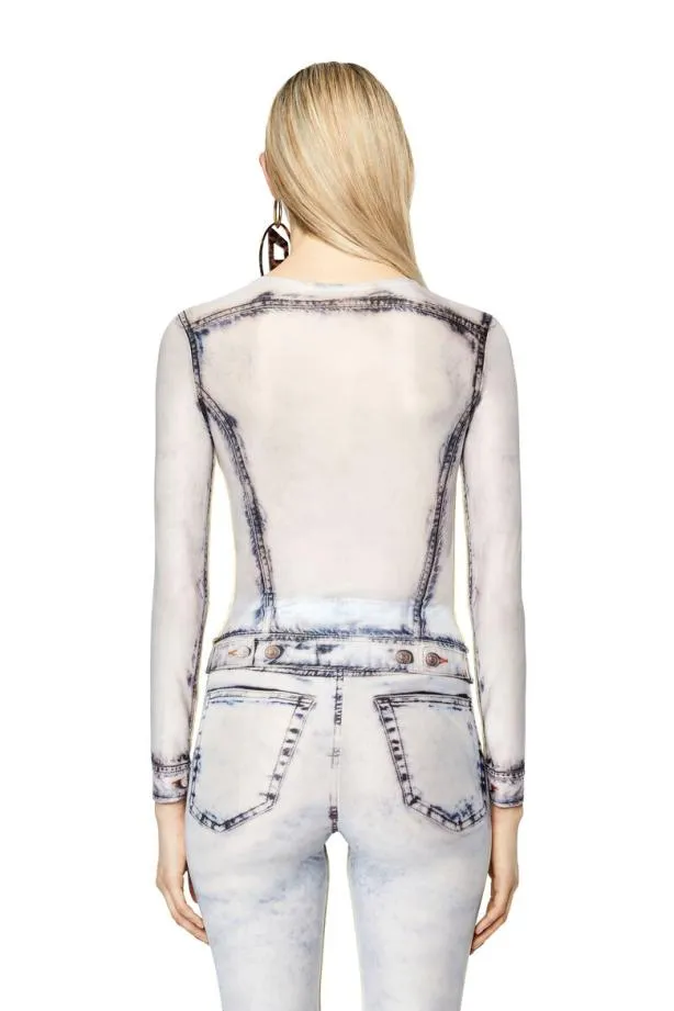 Diesel Tclaud2 White Women TShirts and Tops