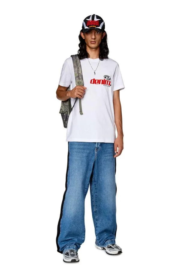 Diesel Tdiegorl14 White Men TShirts and Polos