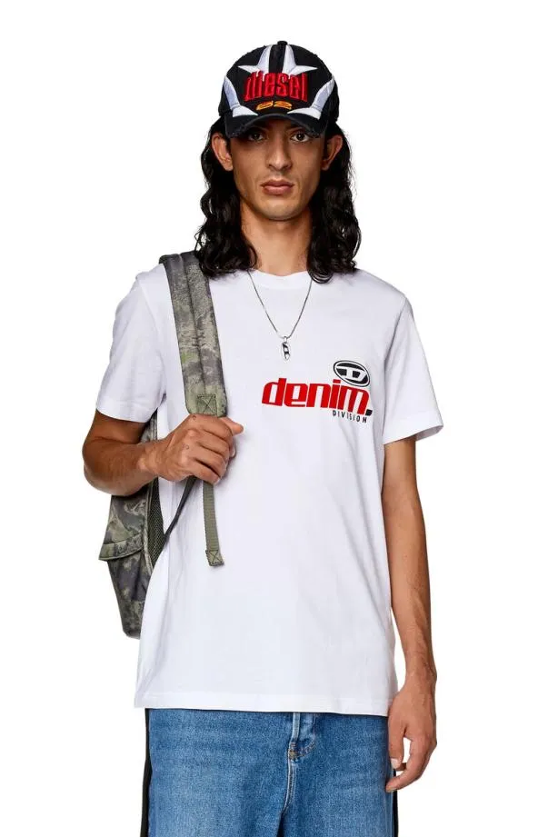 Diesel Tdiegorl14 White Men TShirts and Polos