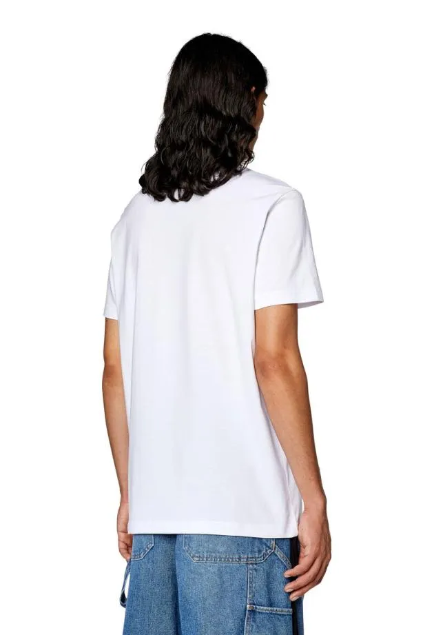 Diesel Tdiegorl14 White Men TShirts and Polos