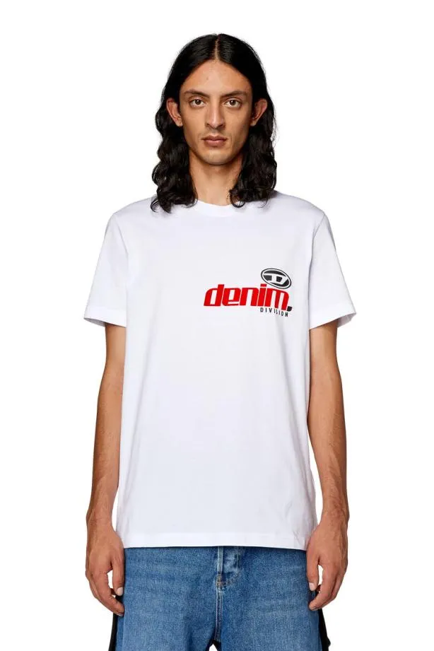 Diesel Tdiegorl14 White Men TShirts and Polos