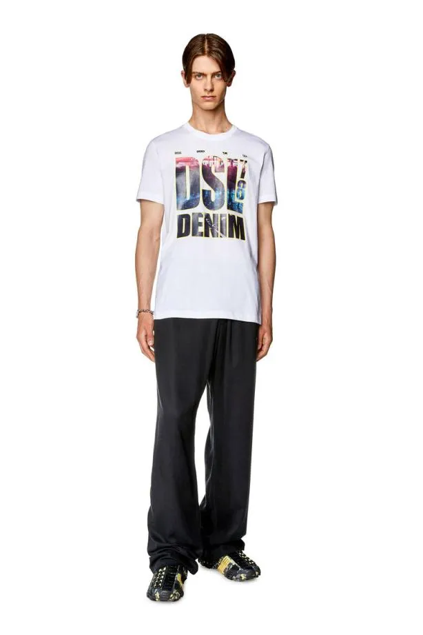 Diesel Tdiegorl7 White Men TShirts and Polos