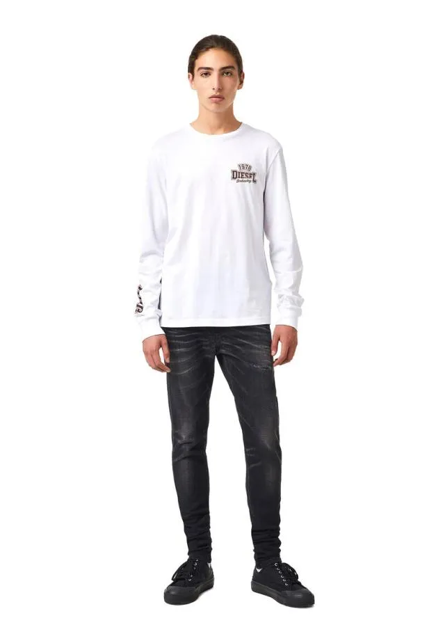 Diesel Tdiegoslsk27 White Men TShirts and Polos