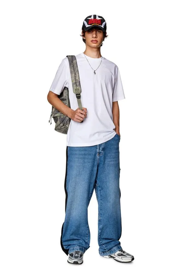 Diesel Tmustl12 White Men TShirts and Polos