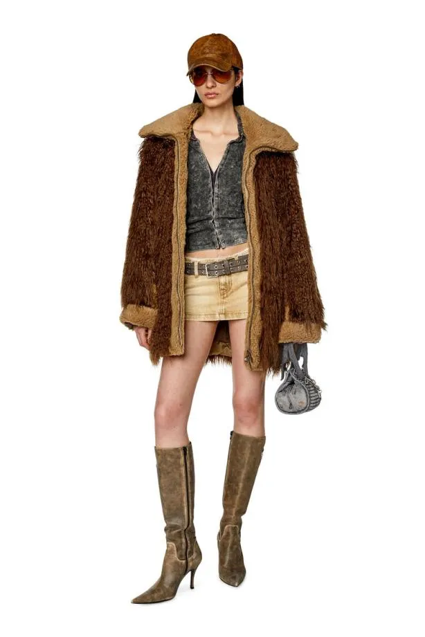 Diesel Wbecca Brown Women Jackets