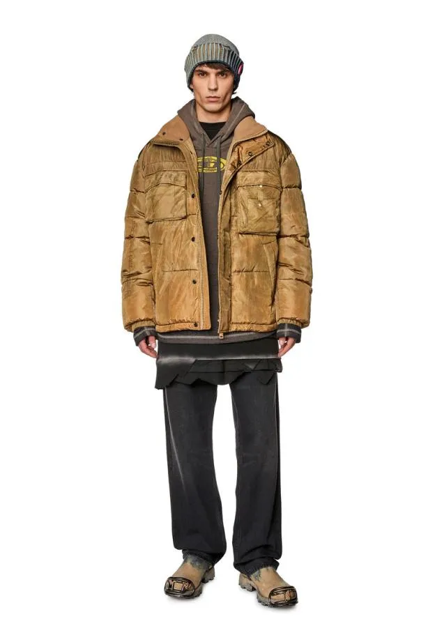 Diesel Wrolffus Light Brown Men Jackets