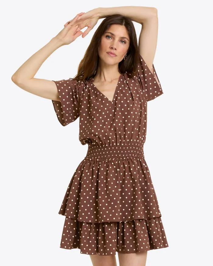 Draper James Alana Tiered Dress In Matte Satin Women Dresses