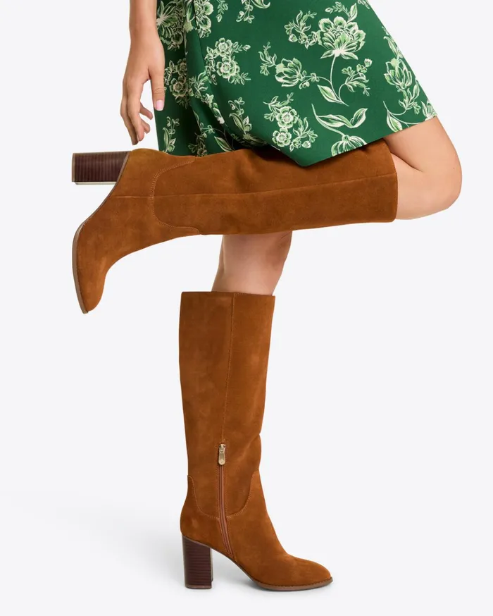 Draper James Bailey Tall Suede Boot Women Heels