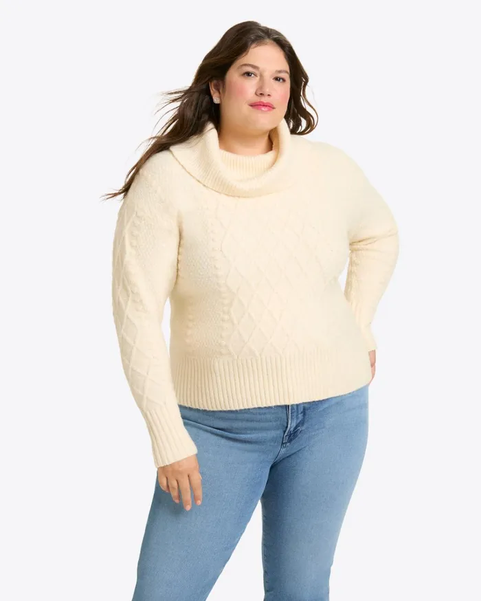 Draper James Cowl Neck Sweater Women Tops