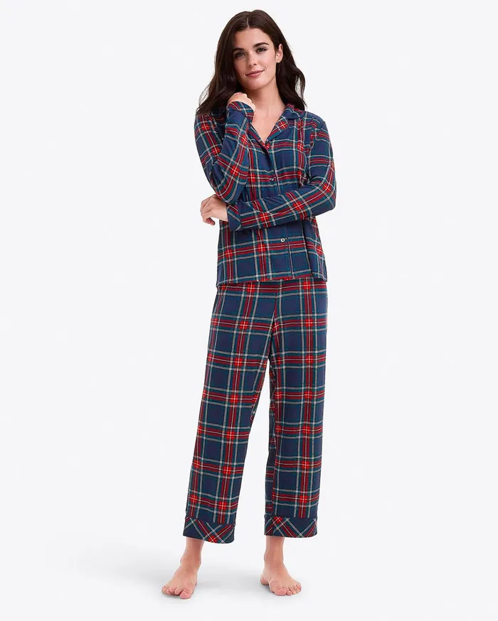 Draper James Linda Pajama Set In Georgia Plaid Women Lounge and Pajamas