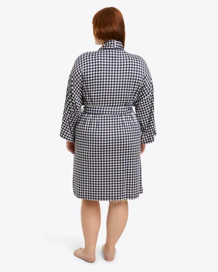 Draper James Louise Robe In Gingham Women Lounge and Pajamas