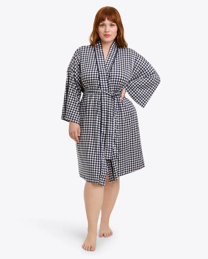 Draper James Louise Robe In Gingham Women Lounge and Pajamas