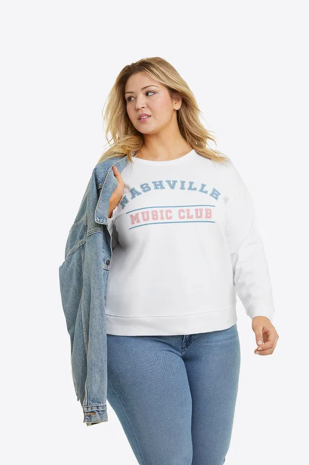 Draper James Nashville Music Club Sweatshirt Women Lounge and Pajamas