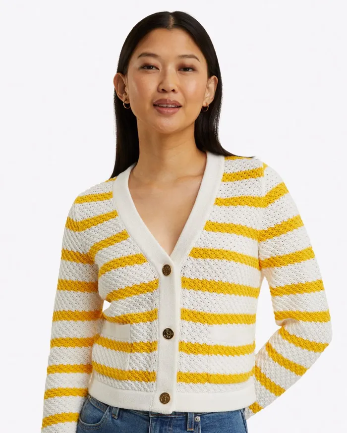Draper James Rita VNeck Cardigan In Cotton Women Tops