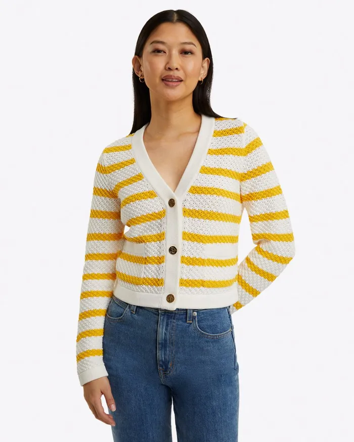 Draper James Rita VNeck Cardigan In Cotton Women Tops