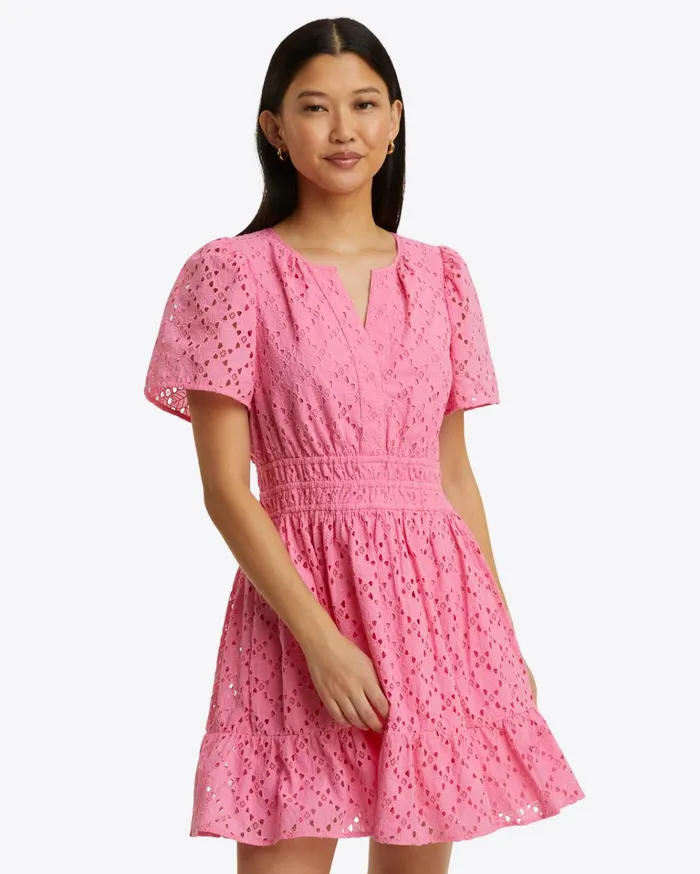 Draper James Wilson Mini Dress In Eyelet Women Dresses