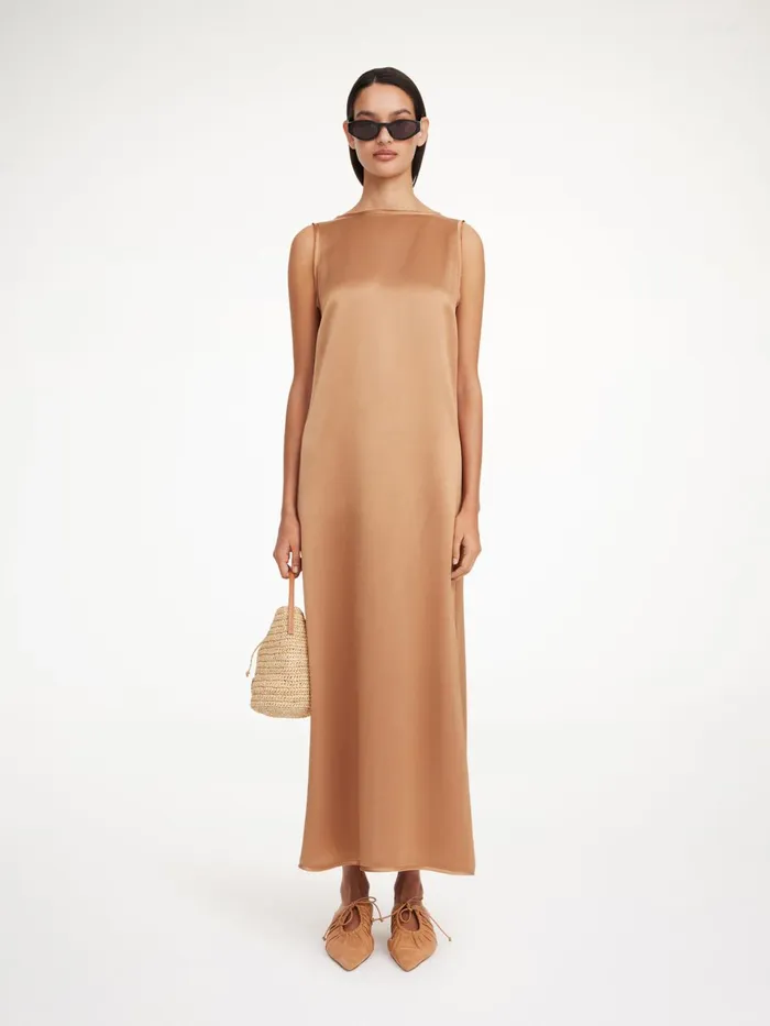 Dresses Women By Malene Birger Audette Maxi Dress Tobacco Brown