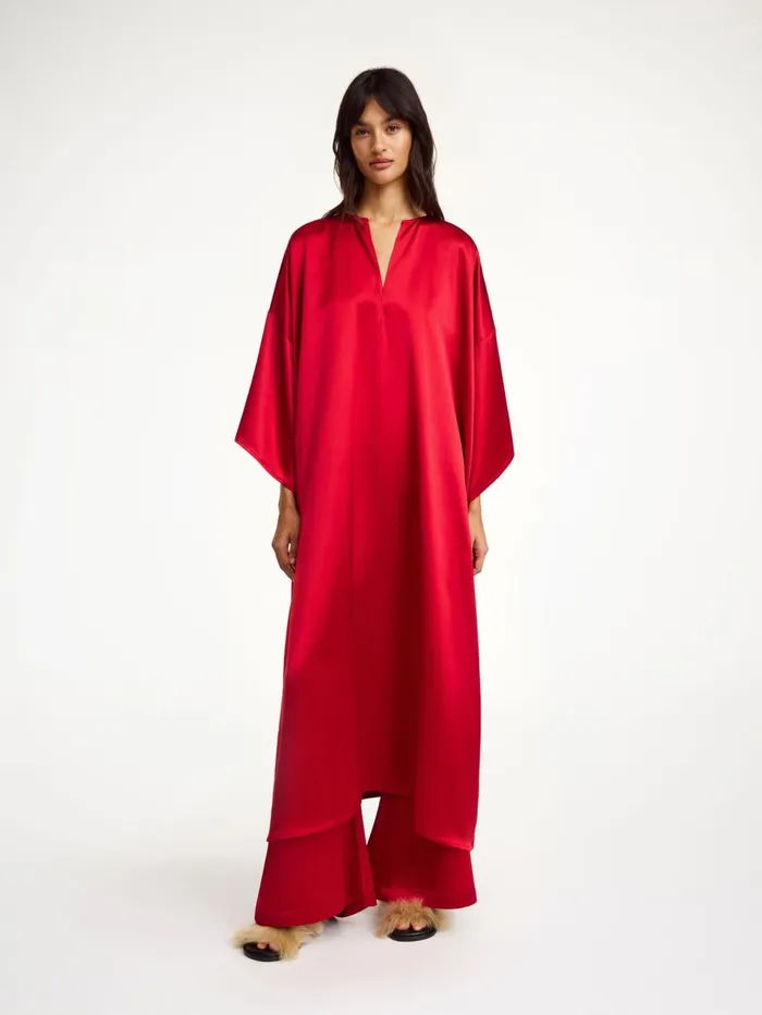 Dresses Women By Malene Birger Cicine Midi Dress Dark Chilli