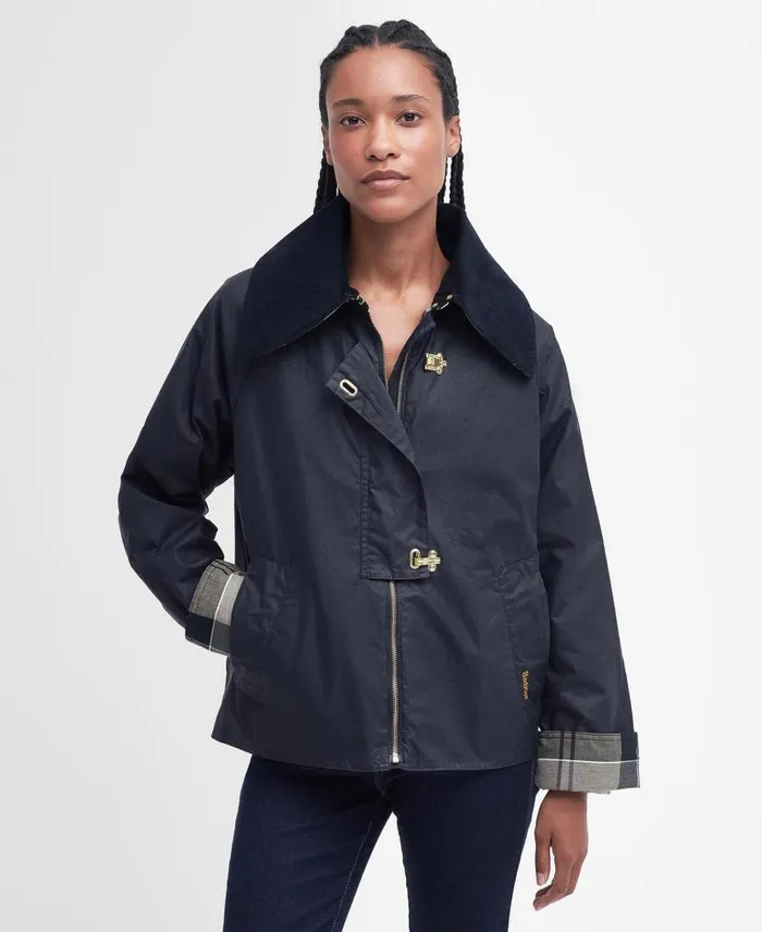 Drummond Waxed Jacket Royal Navy Women Barbour Waxed Jackets