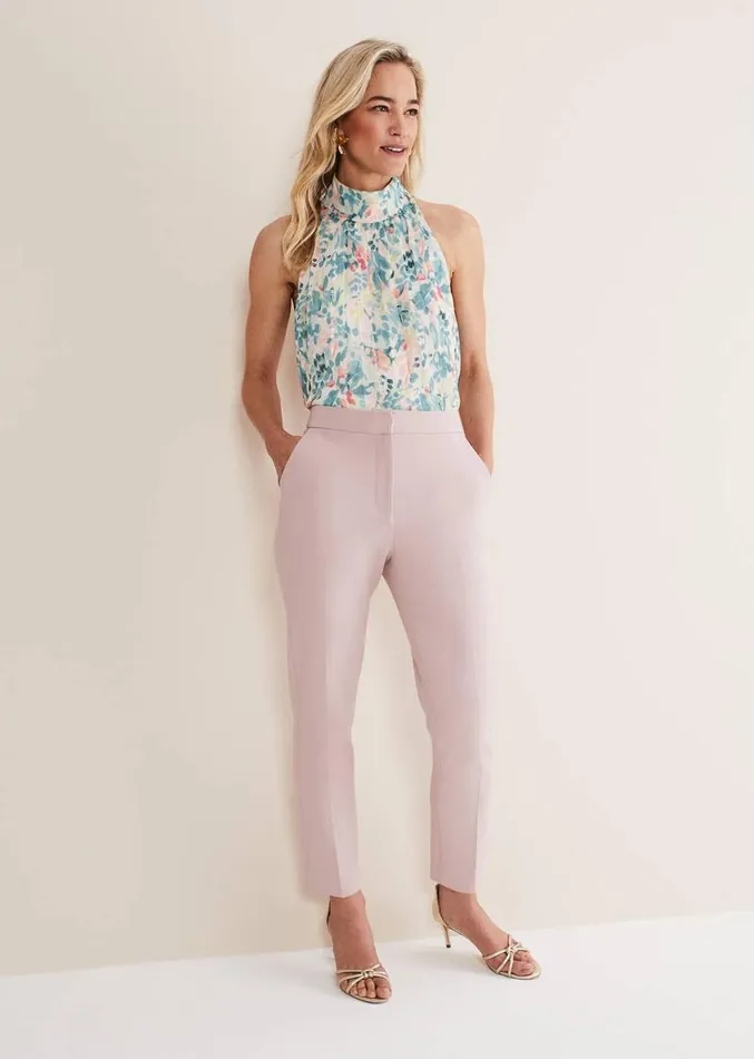Eira Cigarette Trousers Pale Pink Women Phase Eight Trousers