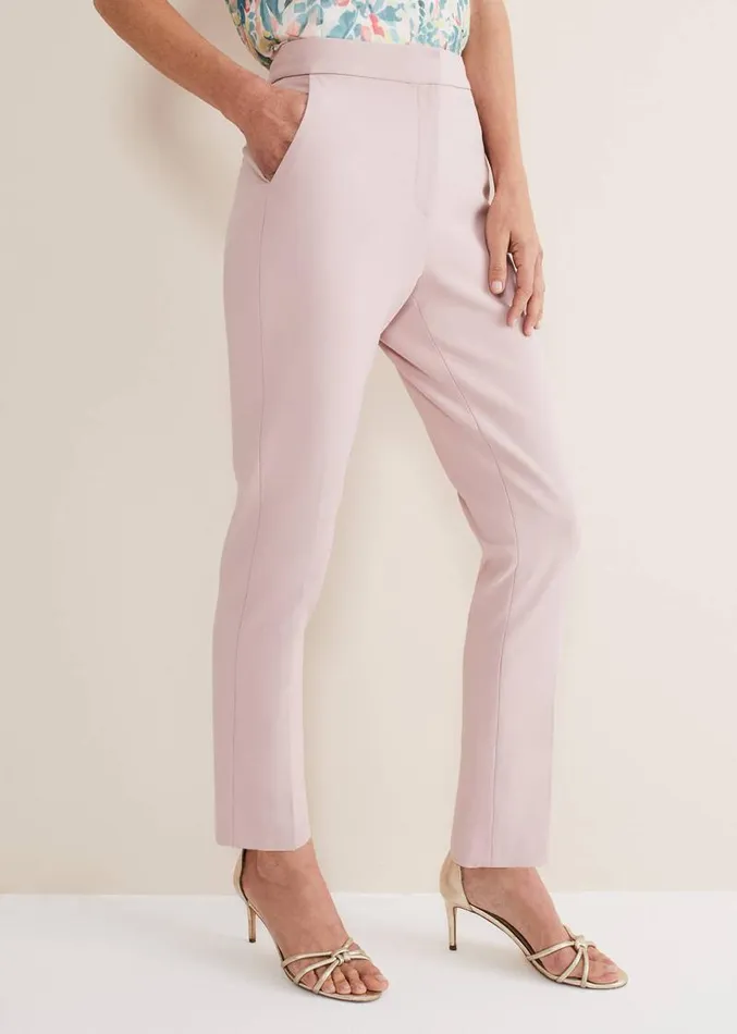 Eira Cigarette Trousers Pale Pink Women Phase Eight Trousers