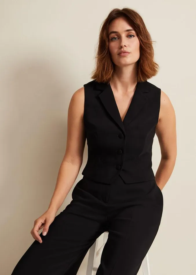 Elandra Tux Waistcoat Black Women Phase Eight Jackets