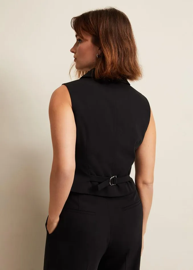 Elandra Tux Waistcoat Black Women Phase Eight Jackets