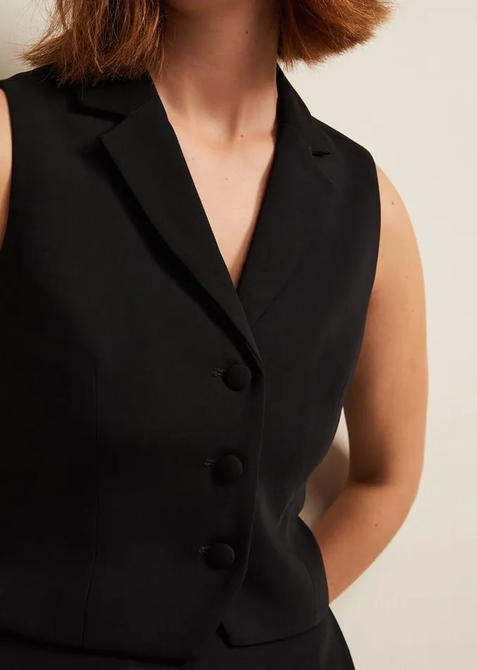 Elandra Tux Waistcoat Black Women Phase Eight Jackets