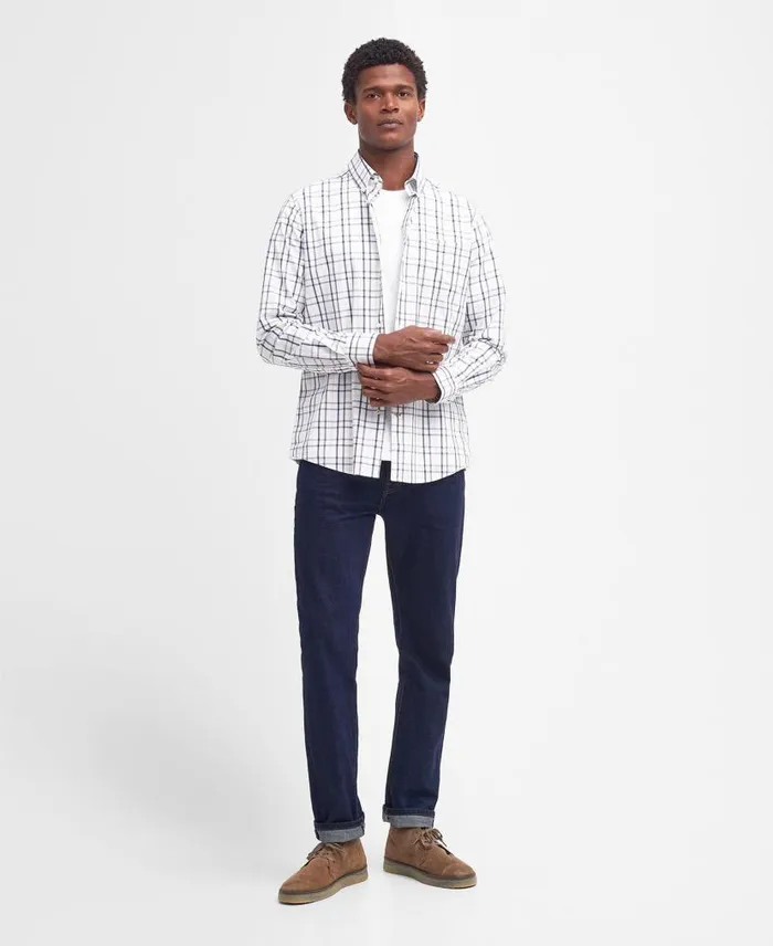Eldon Tailored LongSleeved Shirt Indigo Men Barbour Shirts