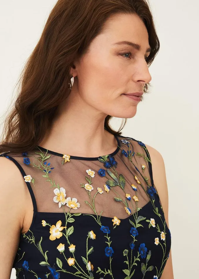 Esmeralda Embroidered Fit and Flare Dress Navymulti Women Phase Eight Dresses Esmeralda Embroidered Fit and Flare Dress Navymulti Women Phase Eight Dresses