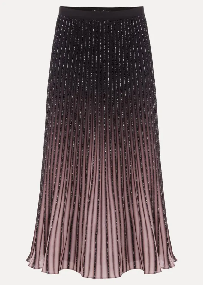 Estella Ombre Midi Skirt Blackcappucino Women Phase Eight Skirts