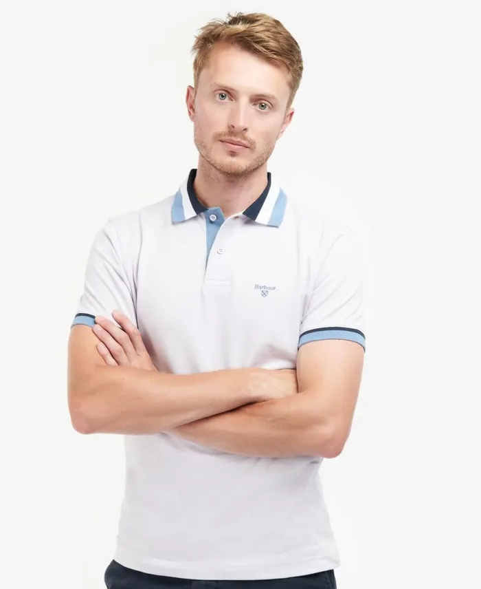 Finkle Polo Shirt Bleached Olive Men Barbour Polo Shirts