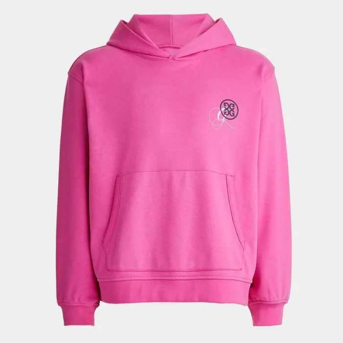 GFORE G04 UNISEX FRENCH TERRY HOODIE Day Glow Pink WomenMen Hoodies and Tees