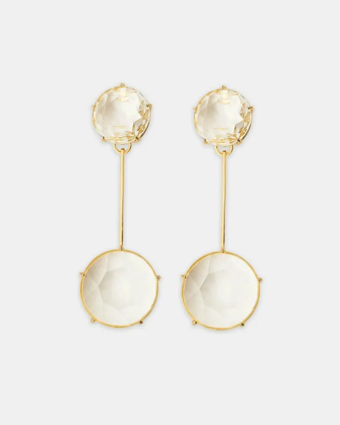 Galactic Crystal Earrings Gold Women Aquazzura Jewelry
