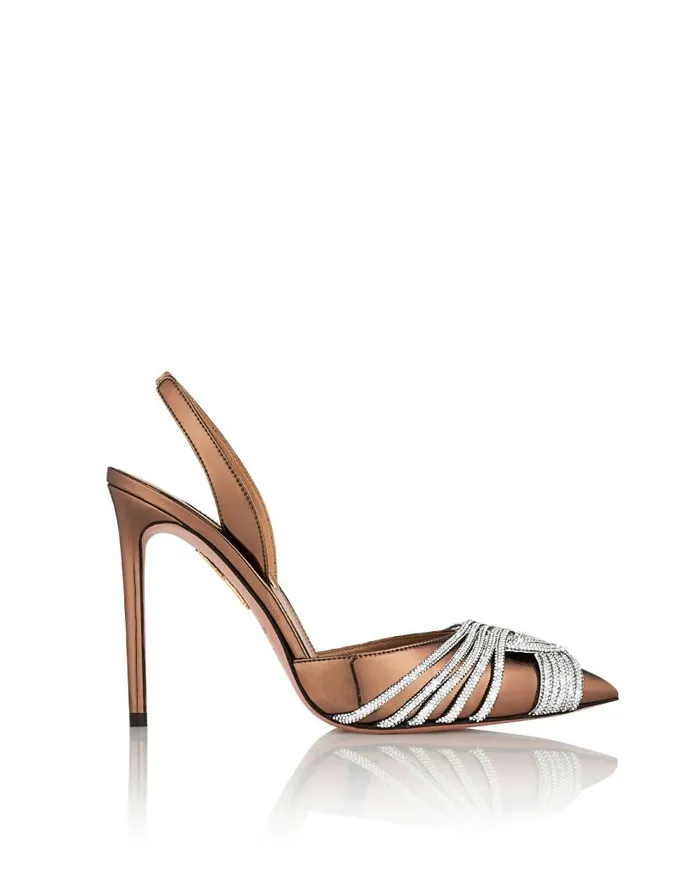Gatsby Sling 105 Brown Women Aquazzura Essentials Gatsby Sling 105 Brown Women Aquazzura Essentials