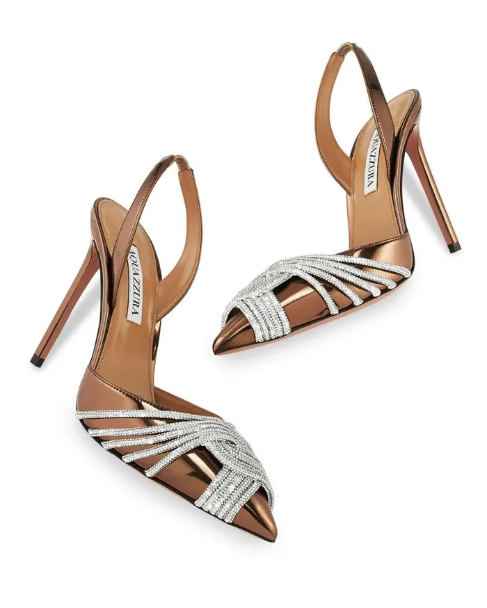 Gatsby Sling 105 Brown Women Aquazzura Essentials Gatsby Sling 105 Brown Women Aquazzura Essentials