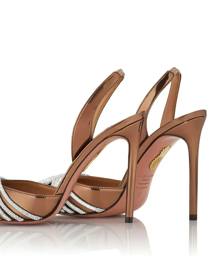 Gatsby Sling 105 Brown Women Aquazzura Essentials Gatsby Sling 105 Brown Women Aquazzura Essentials