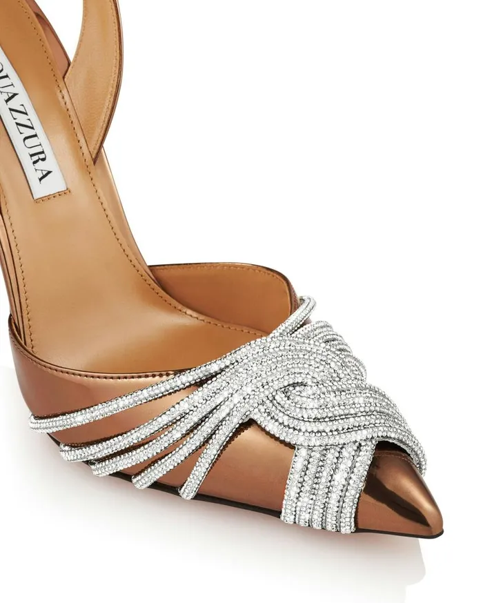 Gatsby Sling 105 Brown Women Aquazzura Essentials Gatsby Sling 105 Brown Women Aquazzura Essentials