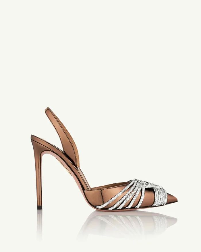 Gatsby Sling 105 Brown Women Aquazzura Essentials Gatsby Sling 105 Brown Women Aquazzura Essentials