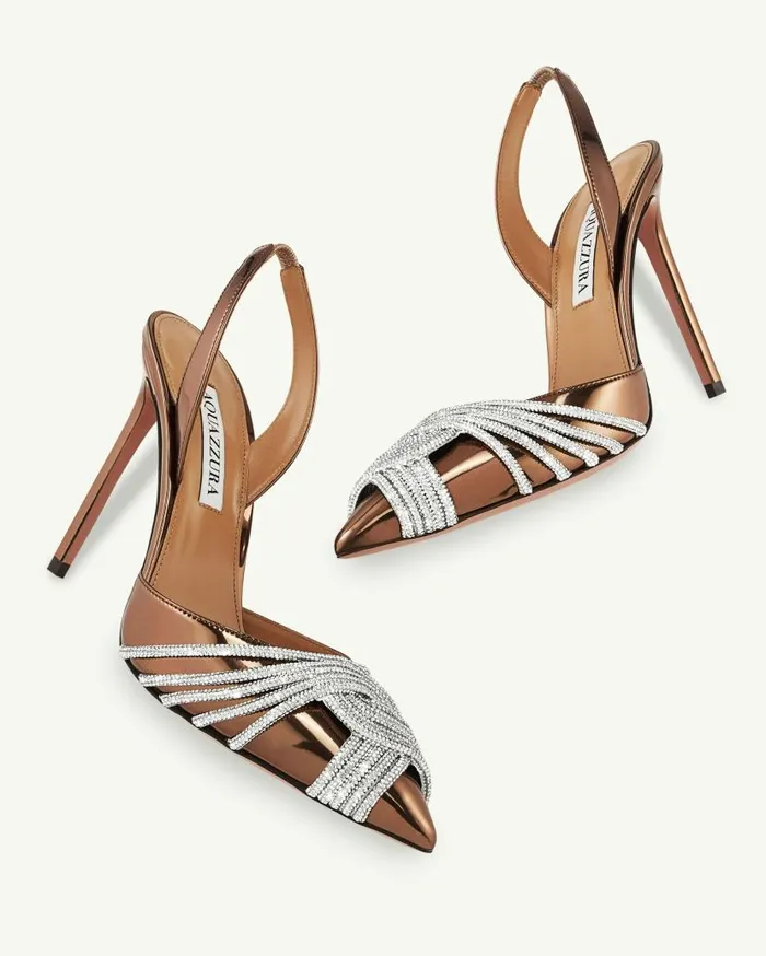 Gatsby Sling 105 Brown Women Aquazzura Essentials Gatsby Sling 105 Brown Women Aquazzura Essentials