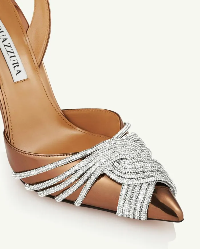 Gatsby Sling 105 Brown Women Aquazzura Essentials Gatsby Sling 105 Brown Women Aquazzura Essentials