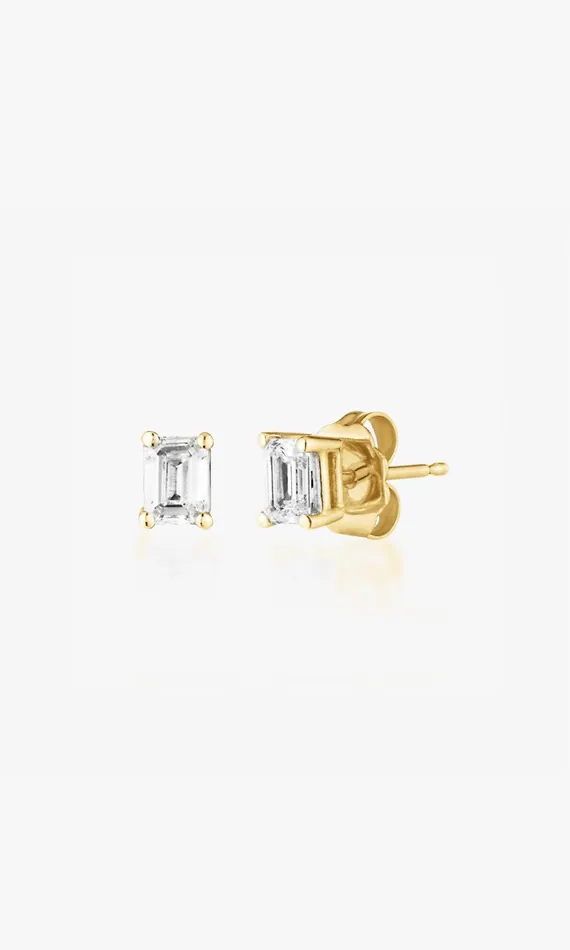 Generation Love Clothing Fine Jewelry Le Premier Amour Emerald Cut Single Stud 23 Carat Yellow Gold 8211 Women Generation Love Clothing Fine Jewelry Le Premier Amour Emerald Cut Single Stud 23 Carat Yellow Gold 8211 Women