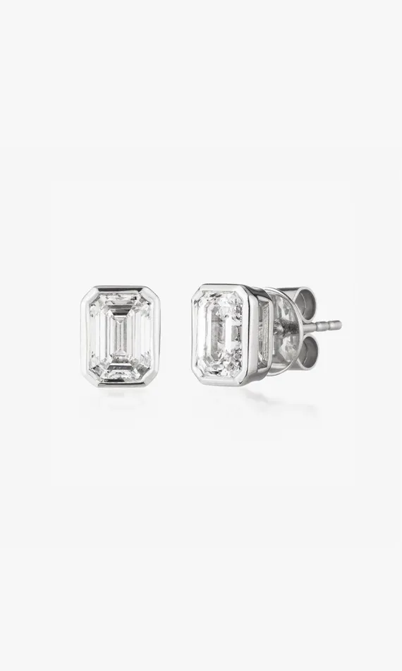 Generation Love Clothing Fine Jewelry Mon Tresor Emerald Cut Bezel Single Stud 105 Carat White Gold 8211 Women Generation Love Clothing Fine Jewelry Mon Tresor Emerald Cut Bezel Single Stud 105 Carat White Gold 8211 Women