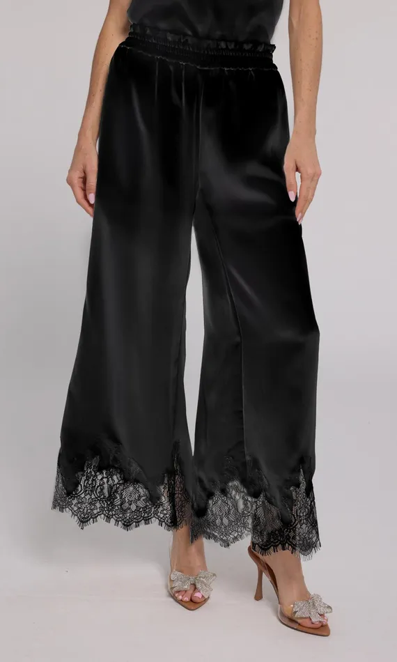 Generation Love Clothing Pants Ceily Satin Pants Black 8211 Women