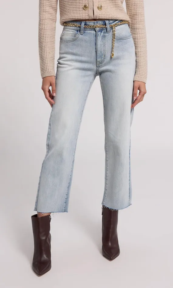 Generation Love Clothing Pants Jordy Chain Belted Jeans Ice Blue 8211 Women