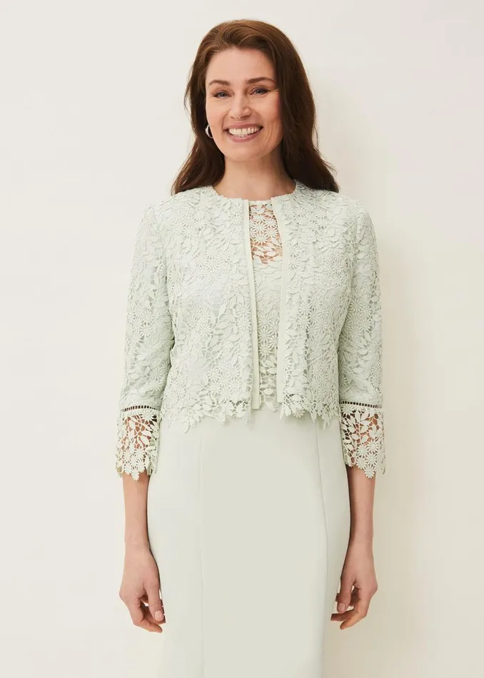 Georgia Lace Jacket Spearmint Women Phase Eight Jackets