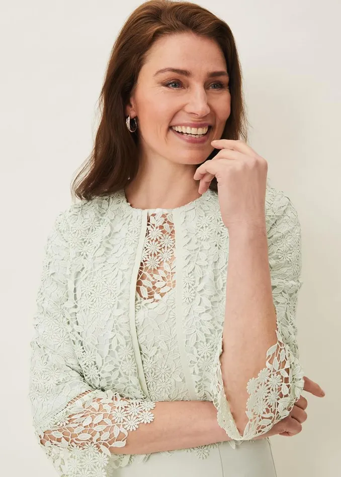 Georgia Lace Jacket Spearmint Women Phase Eight Jackets