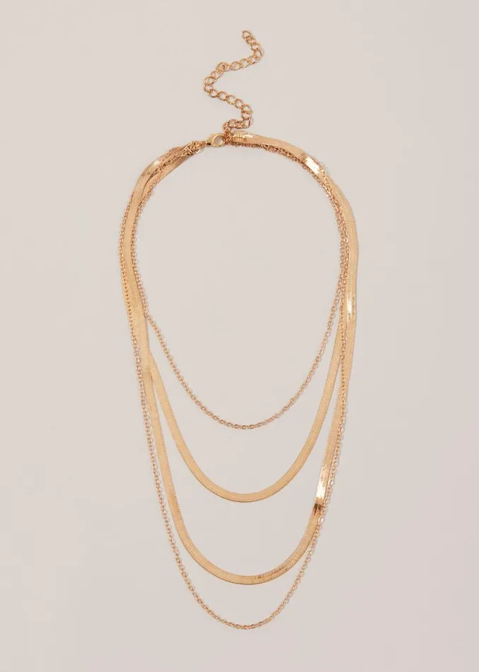 Gold Layered Necklace Gold Women Phase Eight Jewellery